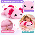 TOYSYM Axolotl - Animal de peluche con bebés, lindo peluche de axol...