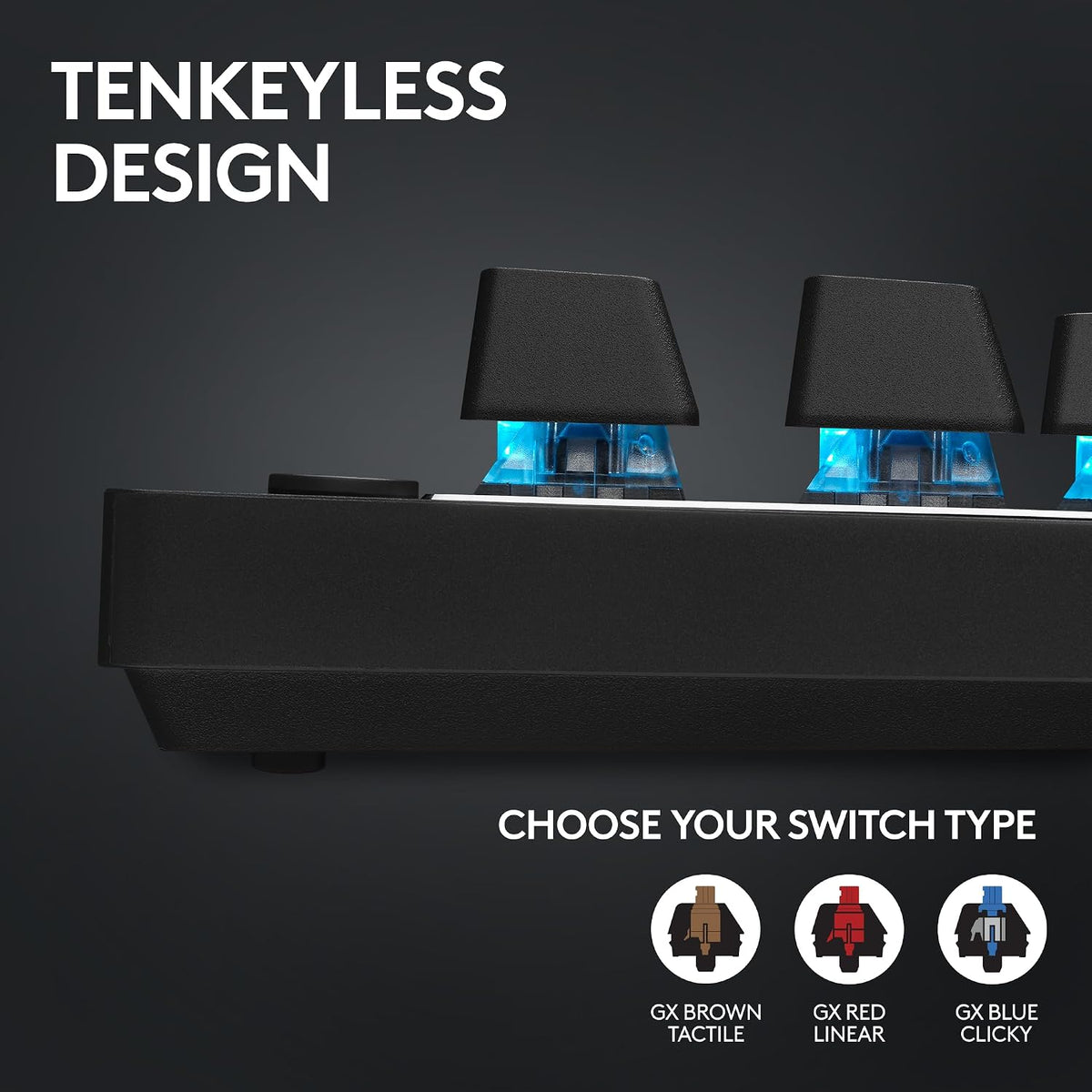 Teclado inalámbrico para juegos Logitech G PRO X TKL Lightspeed (li...