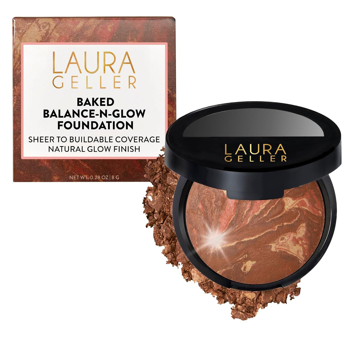 LAURA GELLER Baked Balance-N-Glow - Base de maquillaje en polvo ilu...