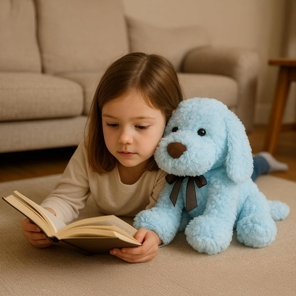 WEIGEDU Peluches de Peluche para Perros Cachorros Peludos, 11,8 Pul...