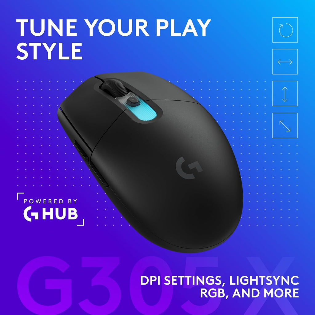 Logitech G Ratón inalámbrico para juegos 305 X Superlight - Negro |...
