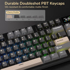 RK ROYAL KLUDGE Teclado mecánico inalámbrico S104 con pantalla y pe...