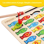 Juguete Magnético de Pesca de Madera para Niños Pequeños, Juegos de...