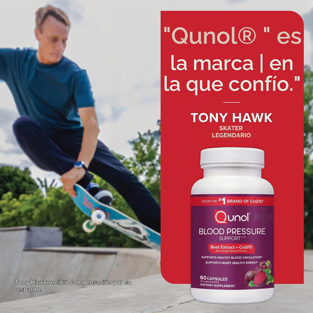 Qunol Soporte de presión arterial, remolacha 3 en 1 + CoQ10 + extra...