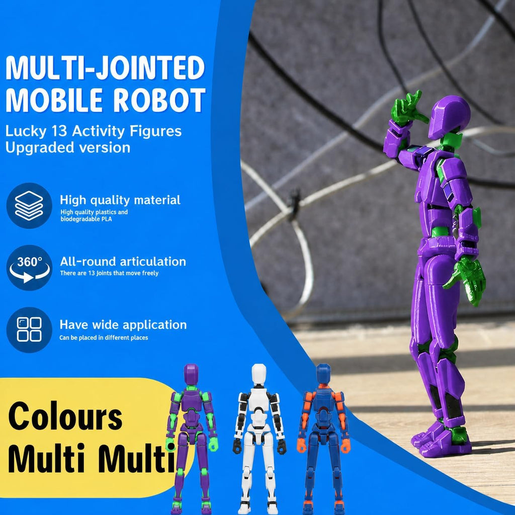 Juego de 13 figuras de acción, 6 figuras de acción T-Robot 13, Tita...