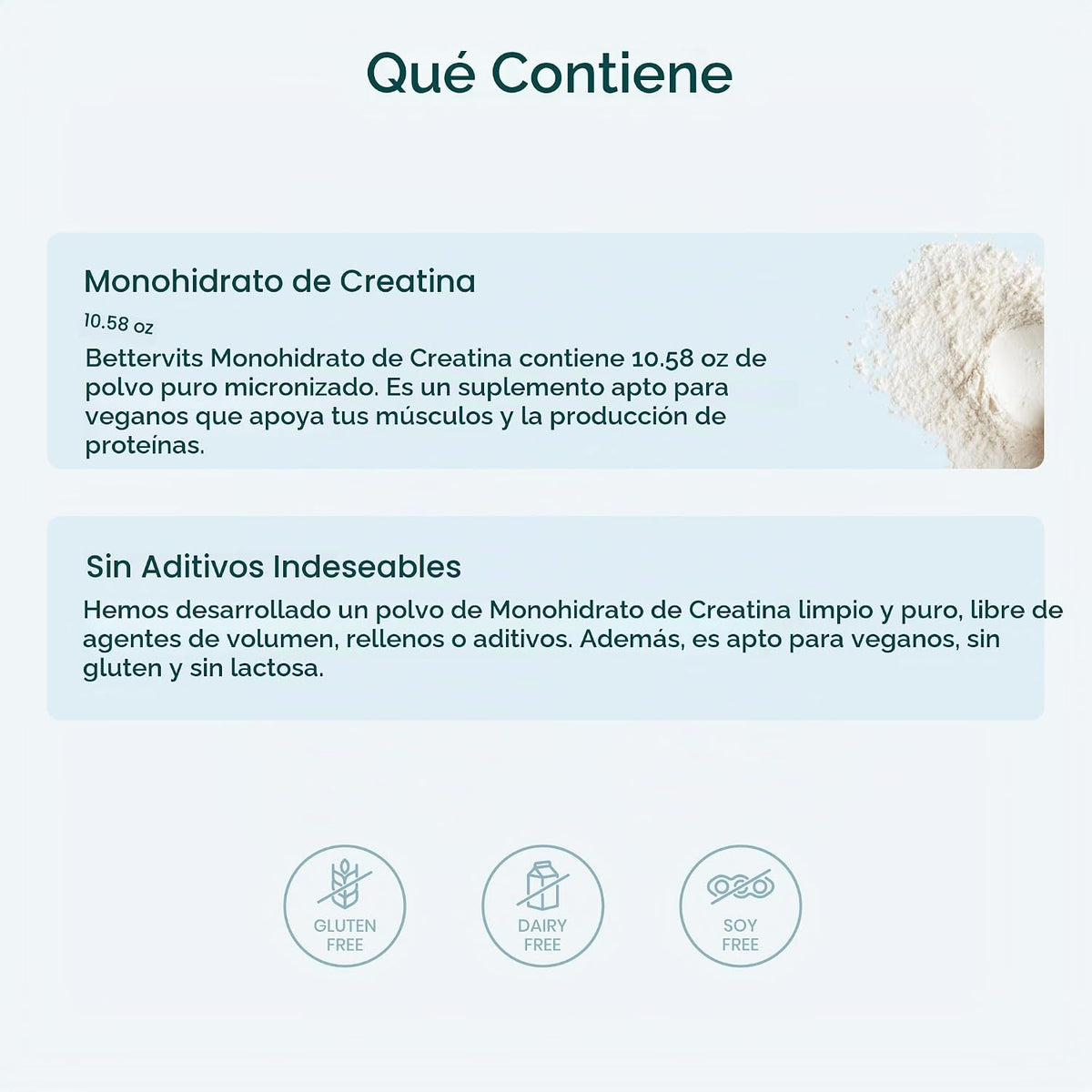 Bettervits Monohidrato de creatina en polvo - Micronizado puro 0.18...