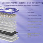 RK ROYAL KLUDGE Teclado mecánico inalámbrico S104 con pantalla y pe...