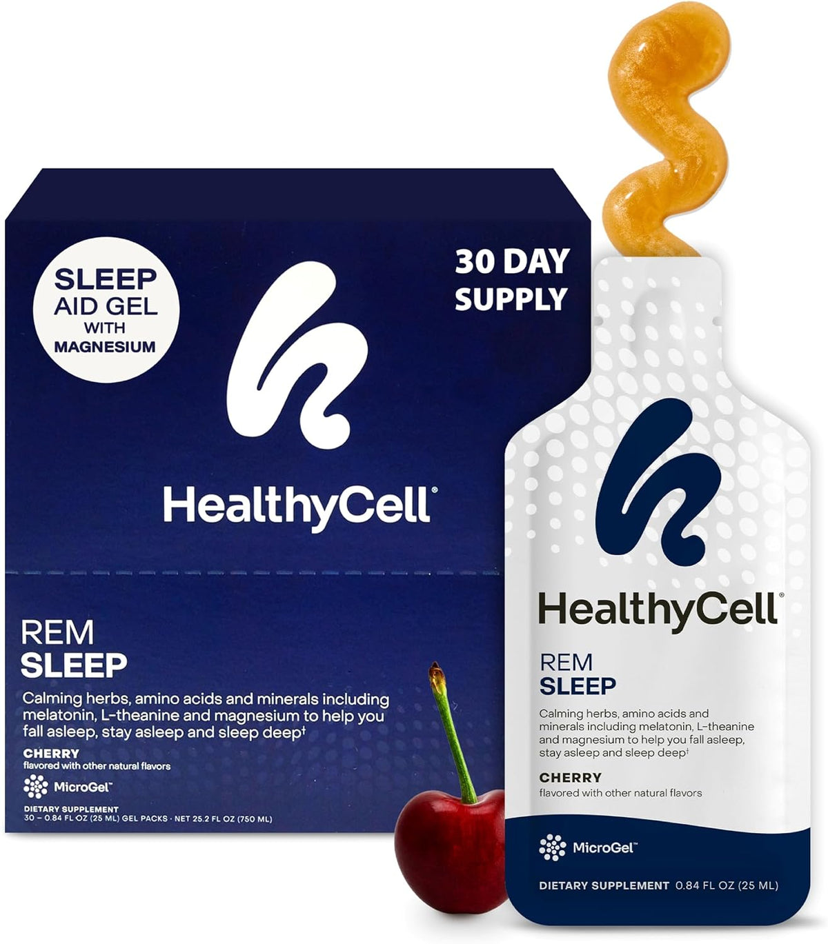 HealthyCell REM Sleep Aid - Suplemento de gel líquido para adultos,...
