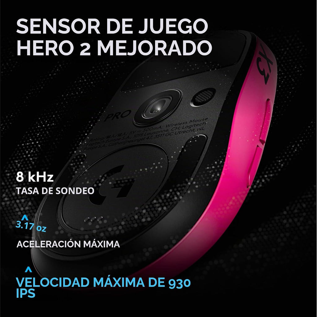 Logitech G Ratón para juegos PRO X3 SUPERSTRIKE - Magenta | LIGHTSP...