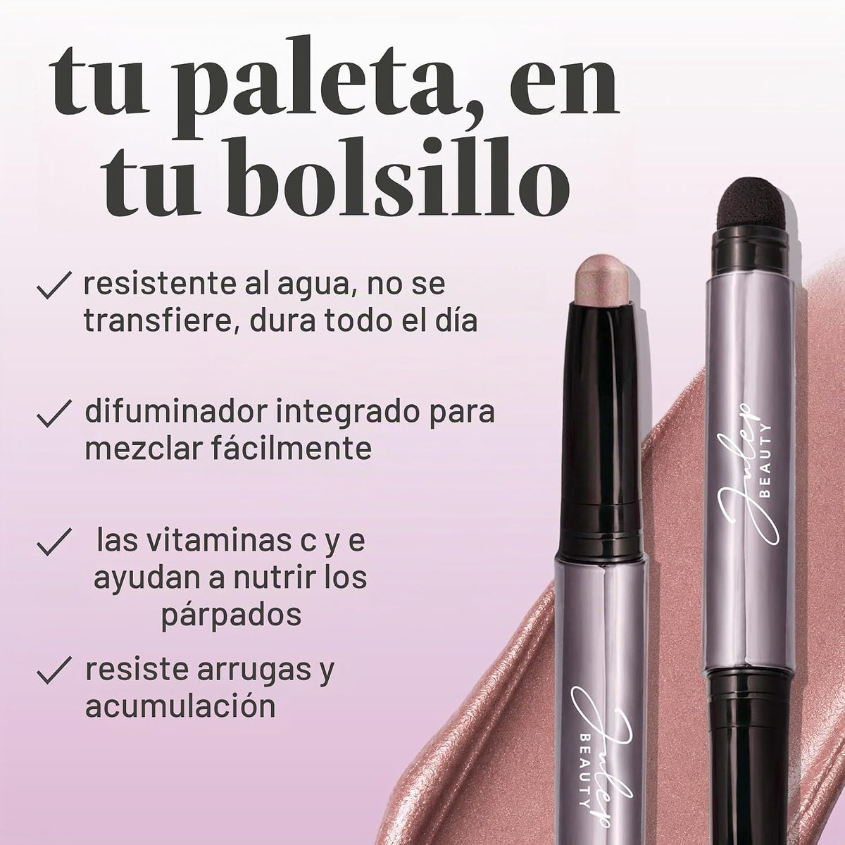 Julep 101 Sombra de ojos en barra de crema a polvo, color azul lava...