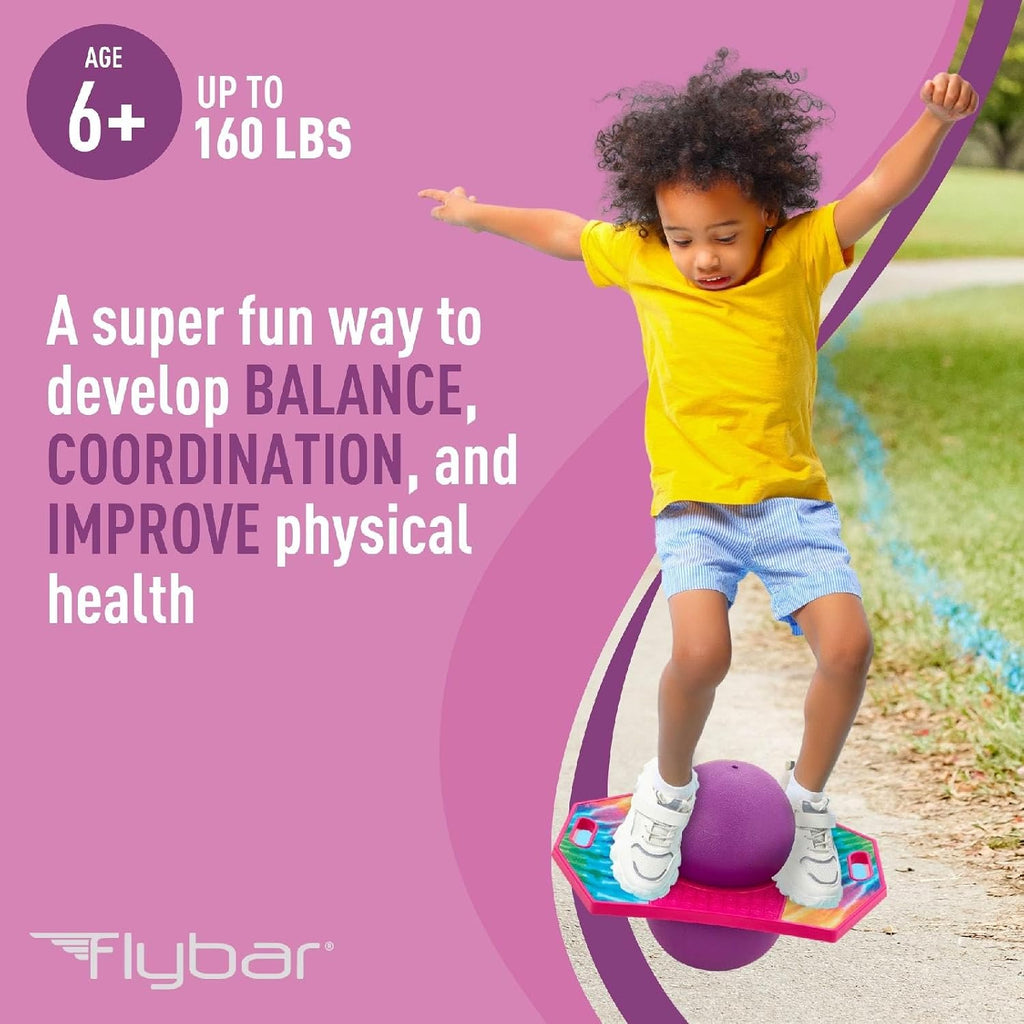 Flybar Pogo - Pelota de truco para niños, tabla de rebote de equili...
