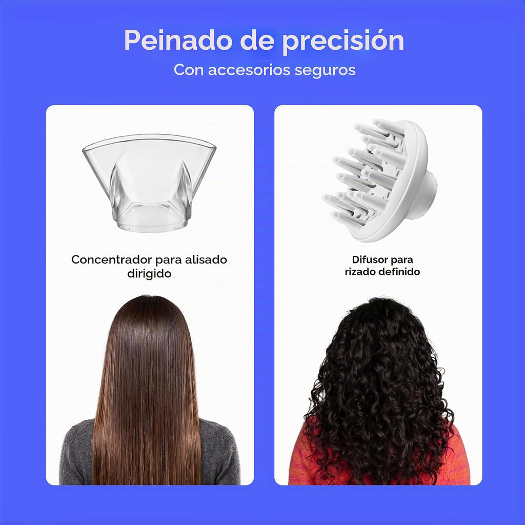 Secador de pelo doble cerámico Conair con difusor y concentrador, 1...