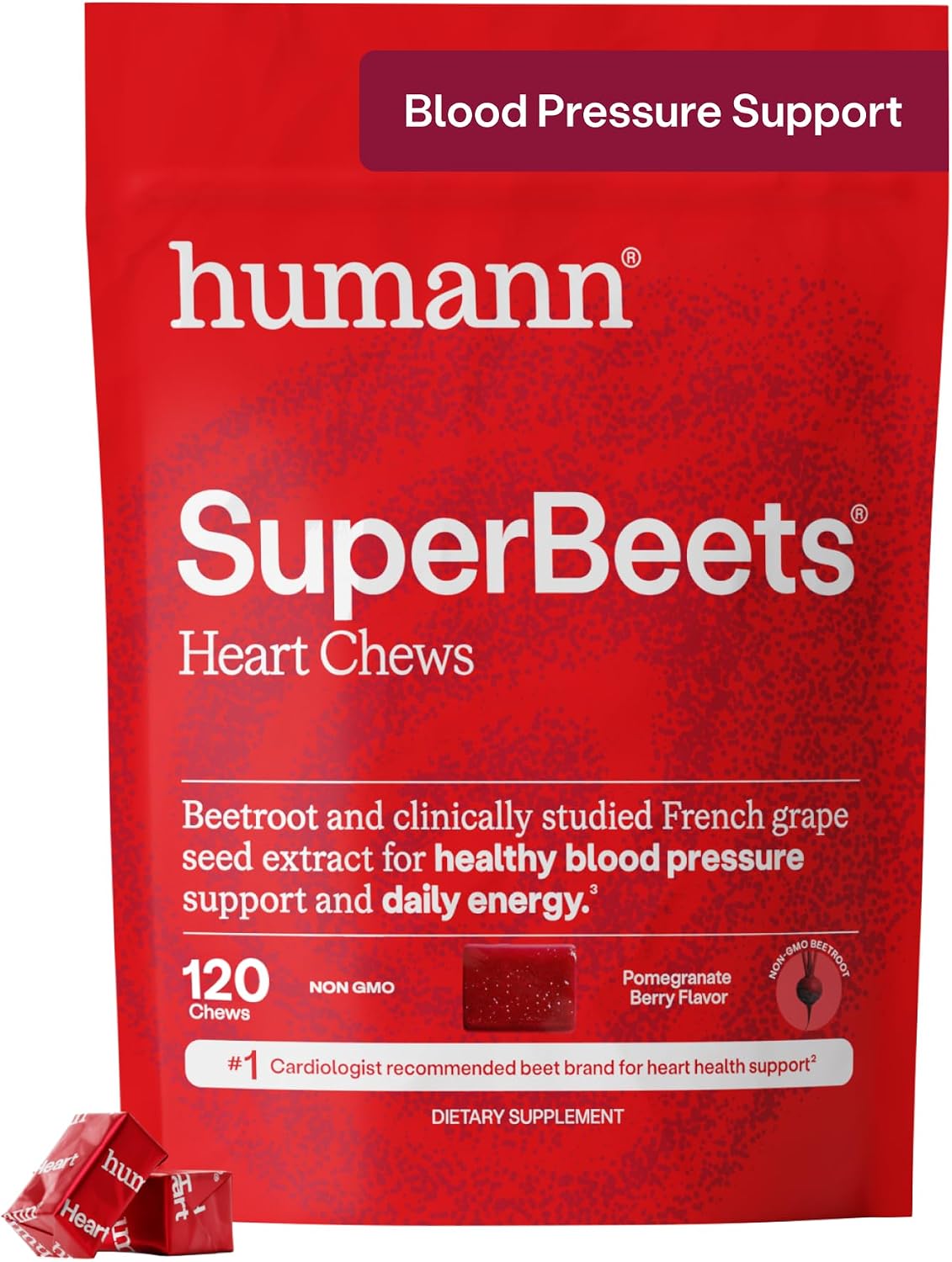 HumanN SuperBeets Gomitas para el Corazón, Apoyo al Óxido Nítrico y...