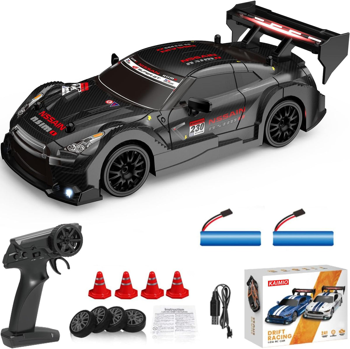 KAIMIO Coche de deriva RC a escala 1:24 4WD 2.4GHz 30KM\/H de alta...