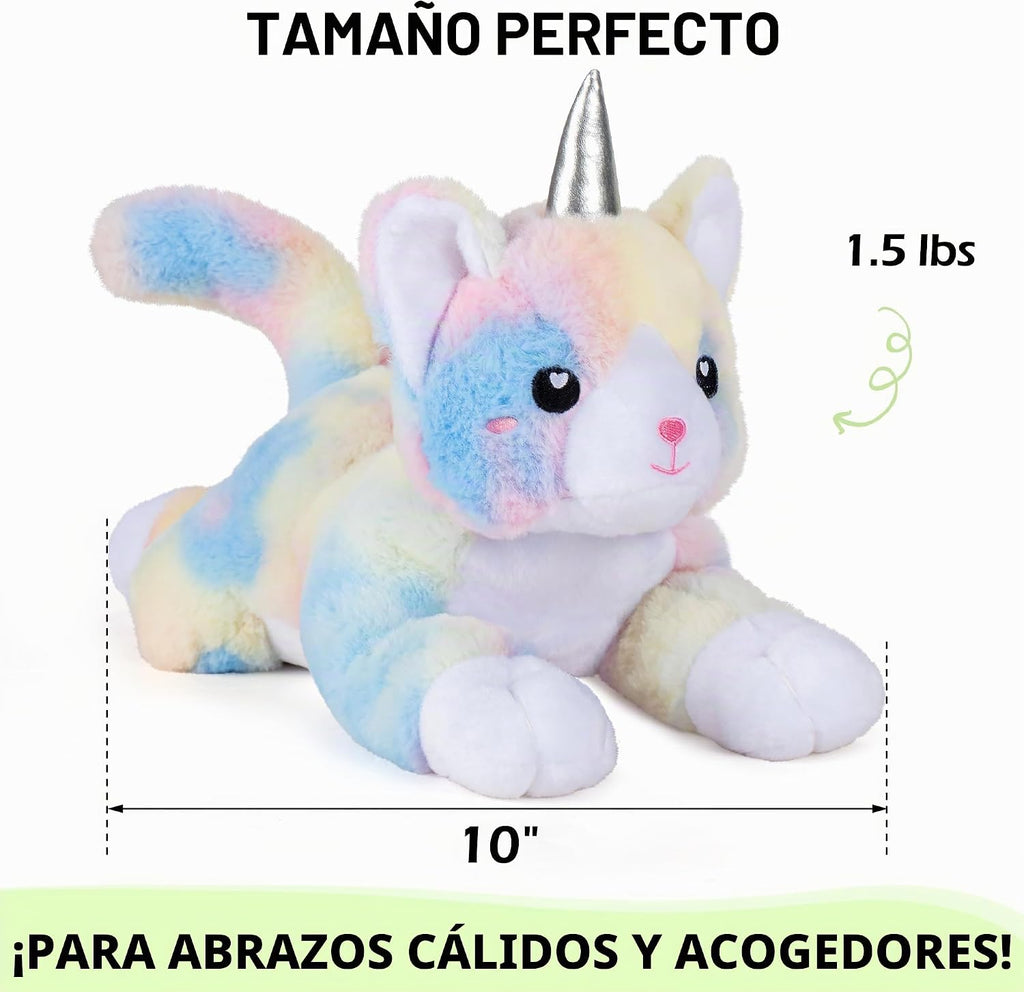 Happy Fuel Kittycorn - Gato de peluche para microondas, almohadilla...