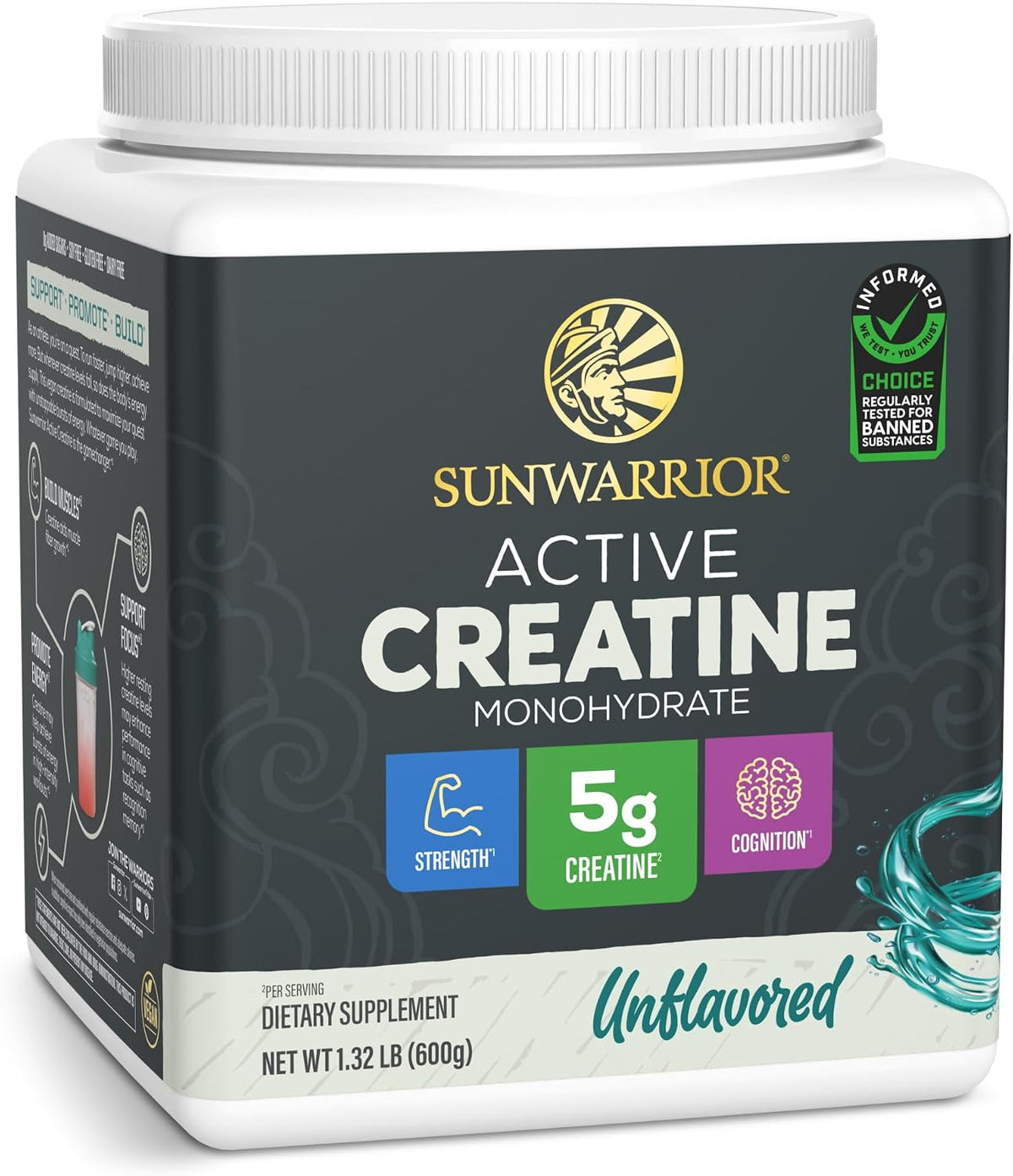 Sunwarrior Suplemento de recuperación de monohidrato de creatina en...