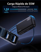 Banco portátil del poder del cargador 45W, 20000mAh con el cable re...