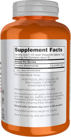 NOW Foods Nutrición Deportiva, Polvo de Monohidrato de Creatina, Co...