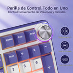 RK ROYAL KLUDGE Teclado mecánico inalámbrico S104 con pantalla y pe...
