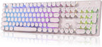Redragon K710 Teclado mecánico inalámbrico para juegos, color rosa...