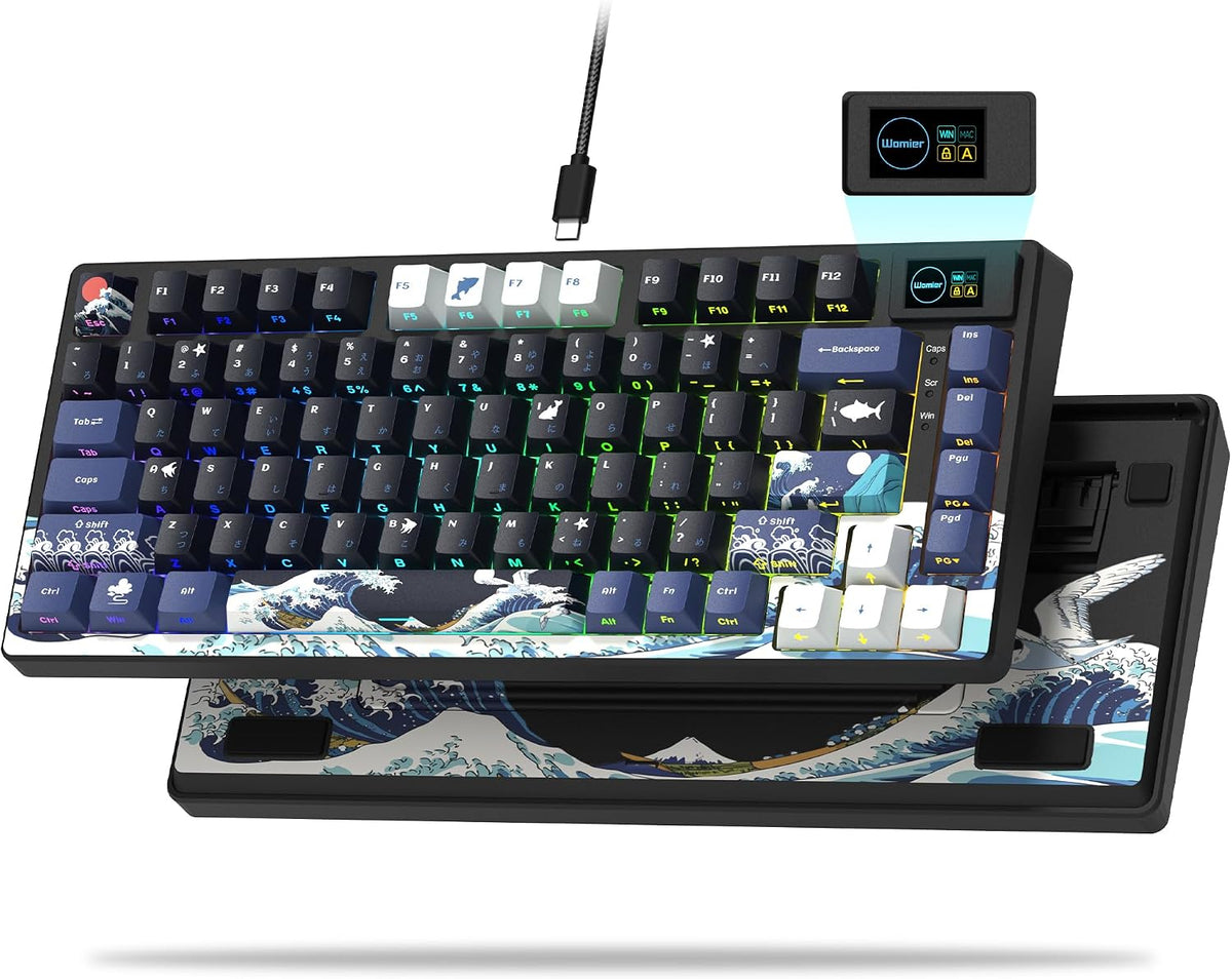 Teclado Womier SK80 75% con pantalla multimedia en color Teclado pa...