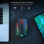 Redragon Ratón óptico inalámbrico RGB para juegos M612 teclas de |...