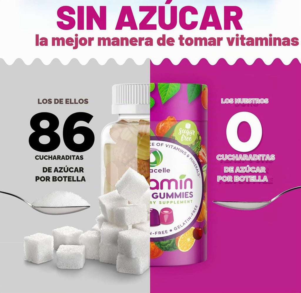 Gomitas Multivitamínicas Veganas Keto Diarias NUTRAMIN, sin OMG, Vi...