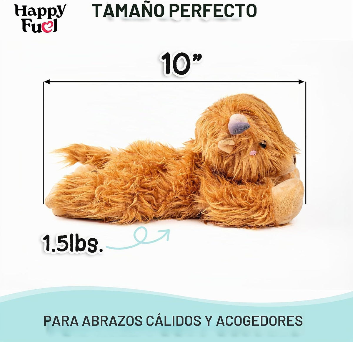 Highland Cow - Animal de peluche apto para microondas, almohadilla...