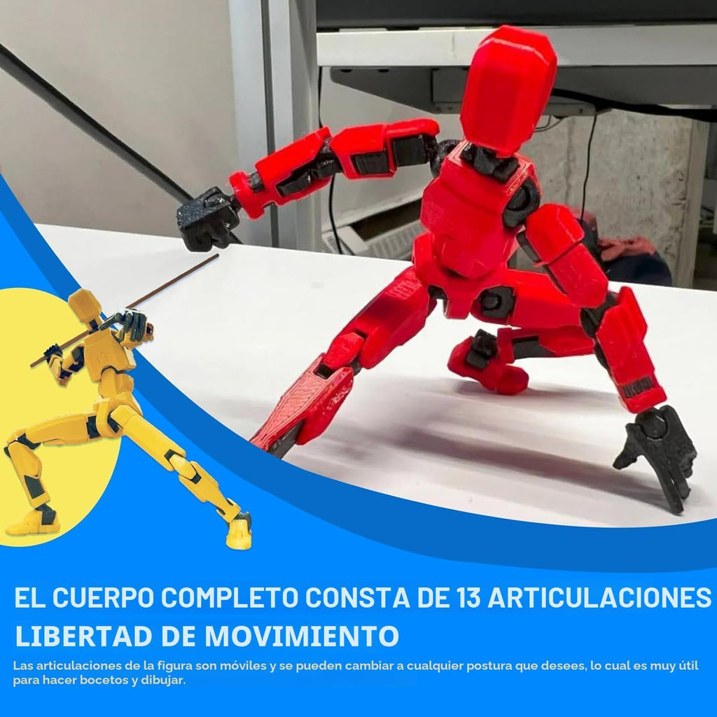 MerryXD T13 Figura de acción 3D, muñeco de ensamblaje completado No...