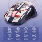 Redragon M612AK PRO Ratón inalámbrico para juegos de anime Teclas d...