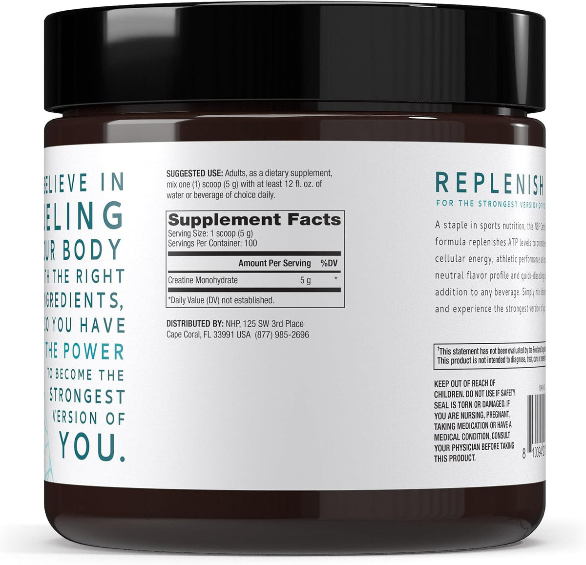 Dr. Mercola Pure Power Monohidrato de creatina, 17.60 oz (100 porci...