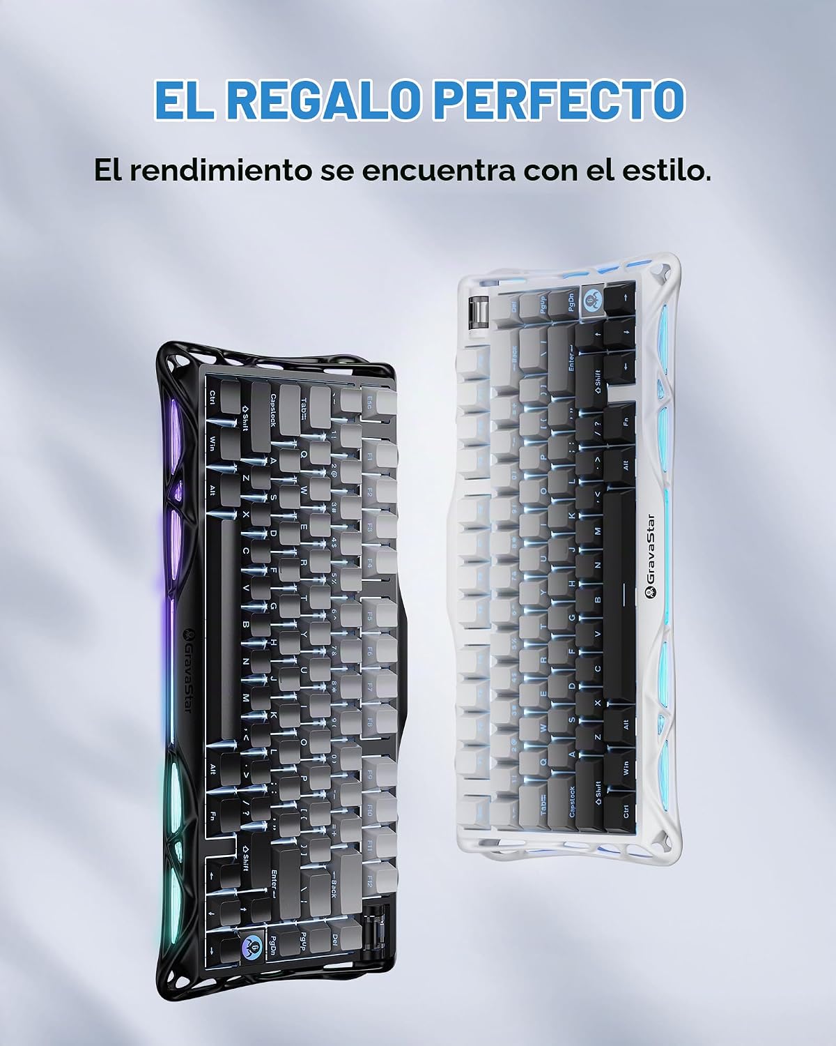 GravaStar Mercury K1 75% Teclado mecánico inalámbrico para juegos c...