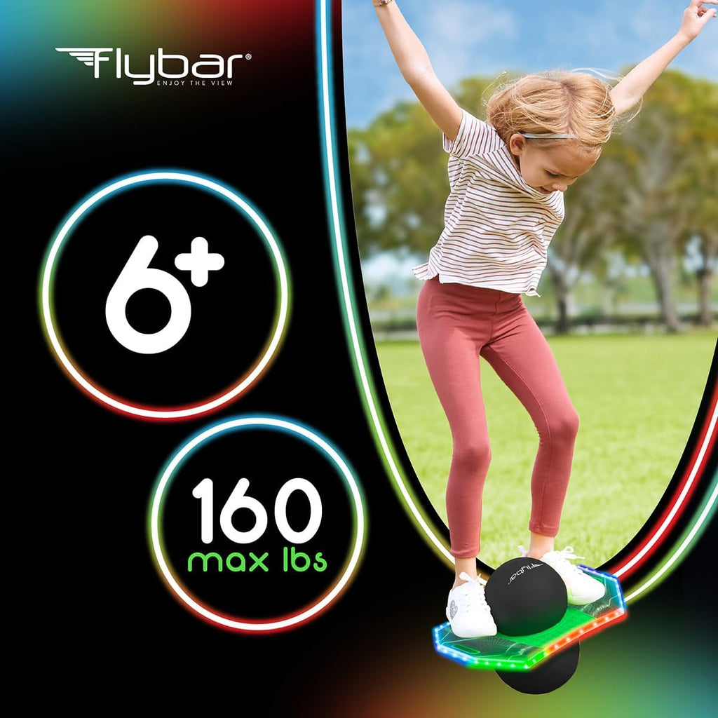 Flybar Pogo - Pelota de truco para niños, tabla de rebote de equili...
