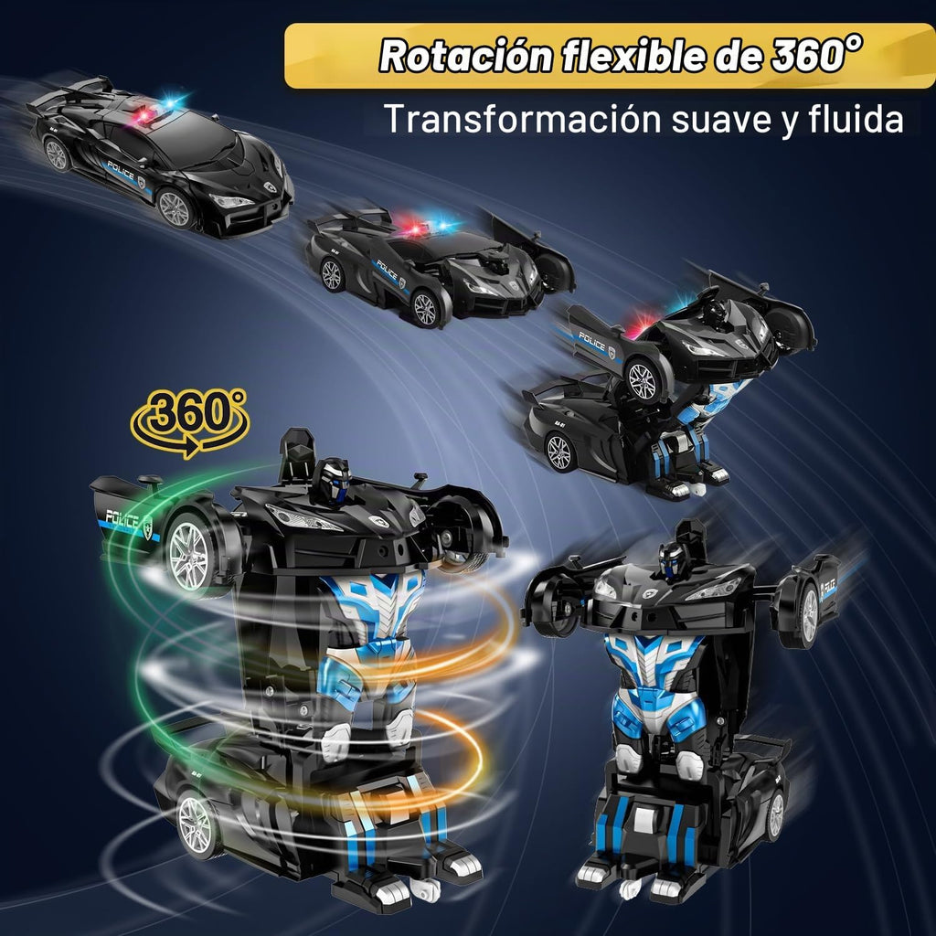 CEGOUFUN - Coche de control remoto con transformación de un botón,...