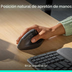 Logitech Wave Keys & Lift - Ratón vertical ergonómico inalámbrico c...