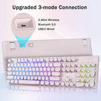Redragon K710 Teclado mecánico inalámbrico para juegos, color rosa...