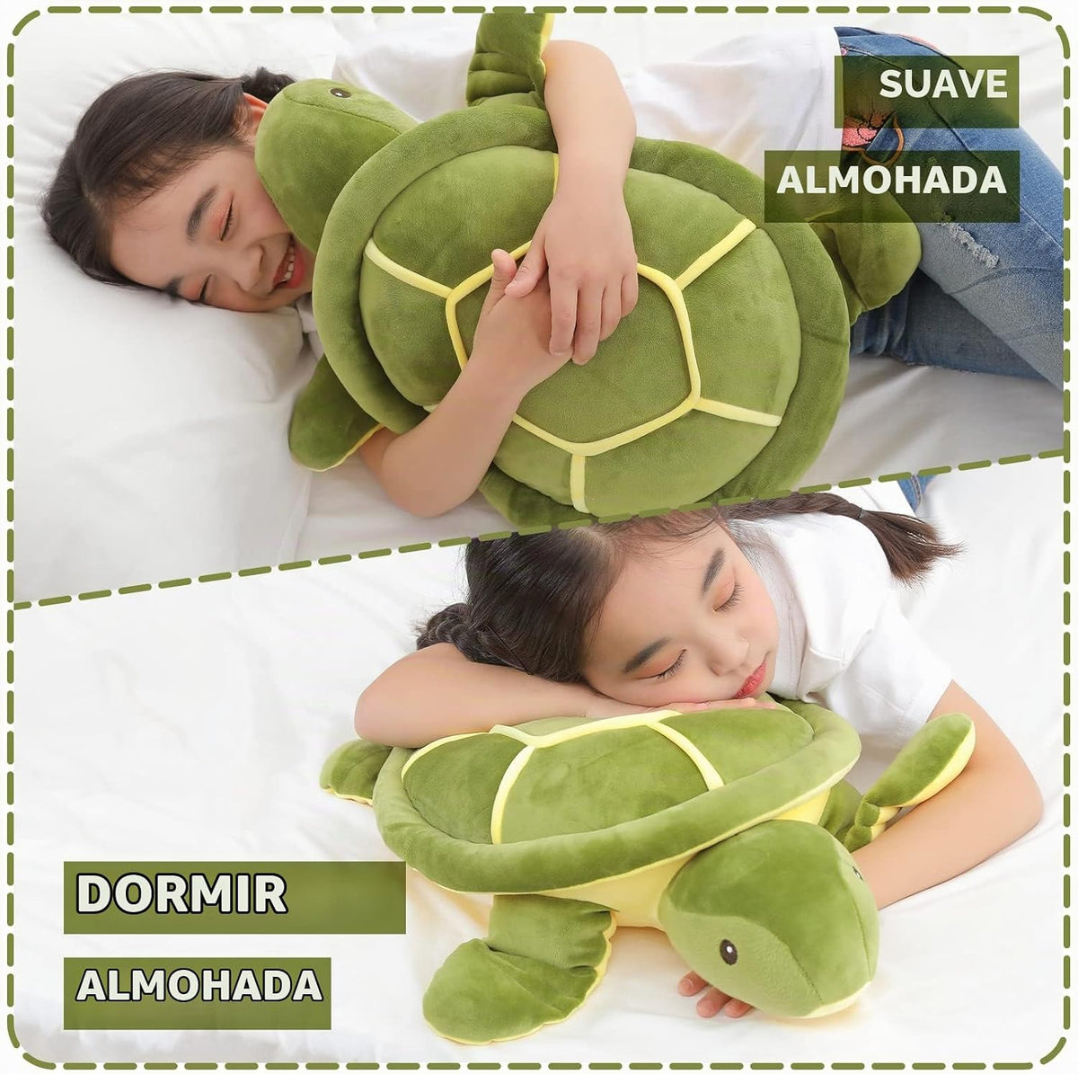 Dalmao Animal de peluche grande de tortuga marina de 20 pulgadas, a...