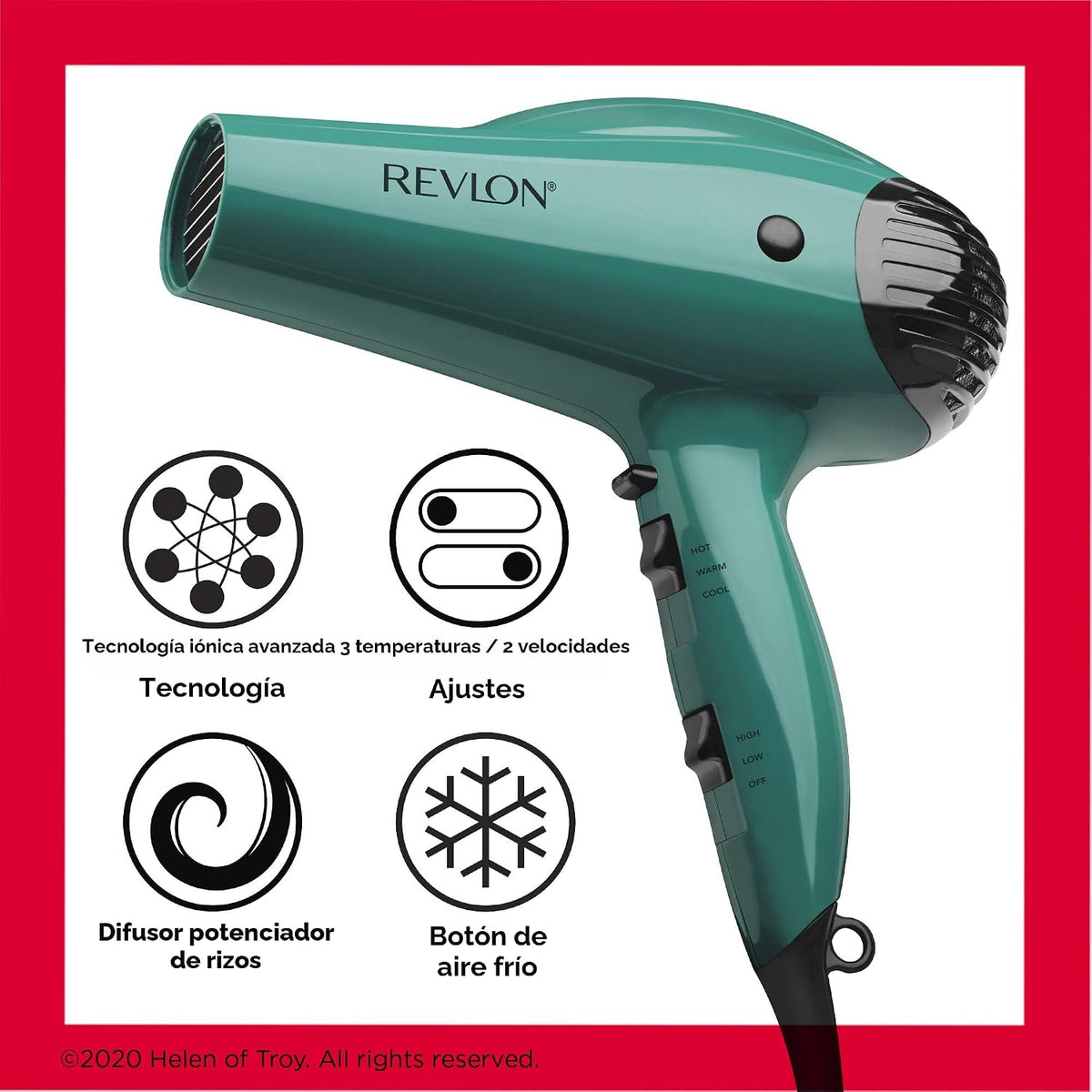 Revlon Volume Booster - Secador de pelo | 1875 W para elevación y c...
