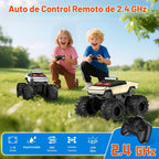 Camión monstruo anfibio con los ojos del LED, coche teledirigido im...