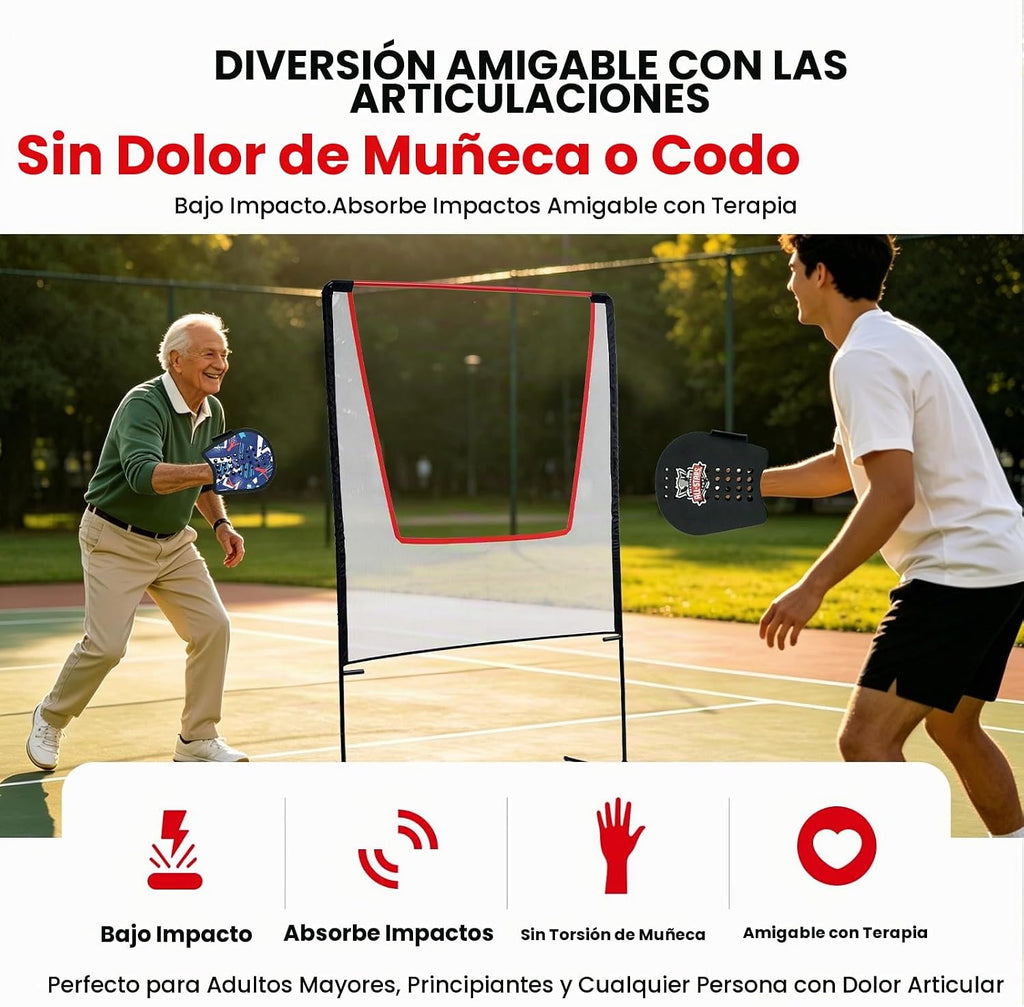 BACKYARD ALL-STARS Juego de remo con red, portátil para interior\/e...