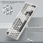 AULA Teclado mecánico inalámbrico F99, triple modo BT5.0\/2.4GHz\/U...