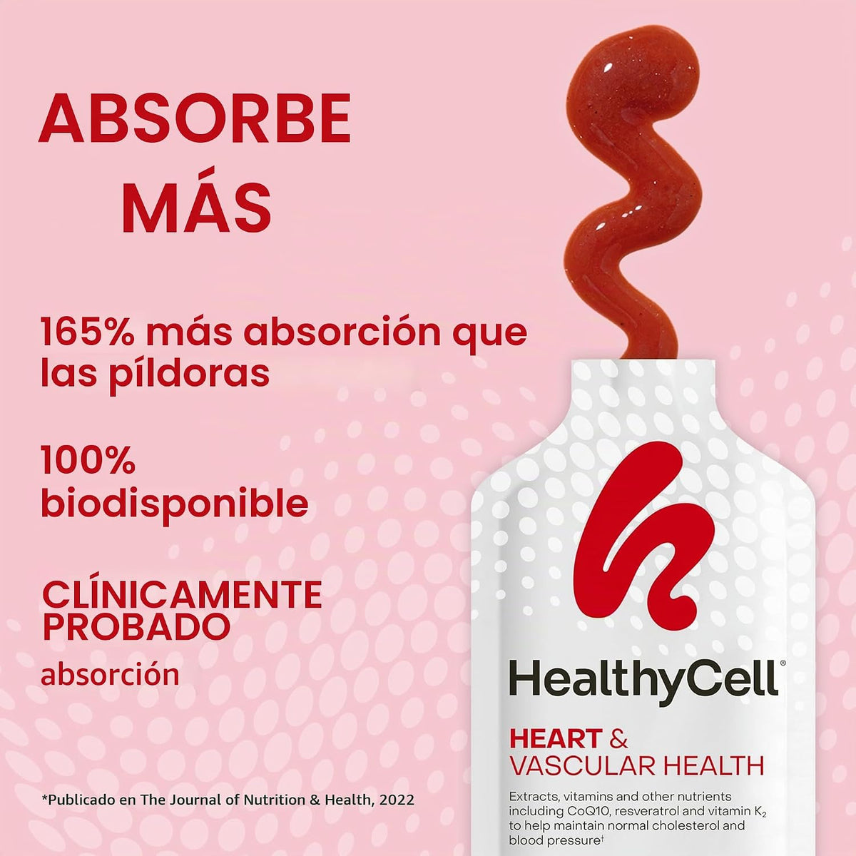 HealthyCell Suplemento líquido diario de salud cardíaca y vascular...