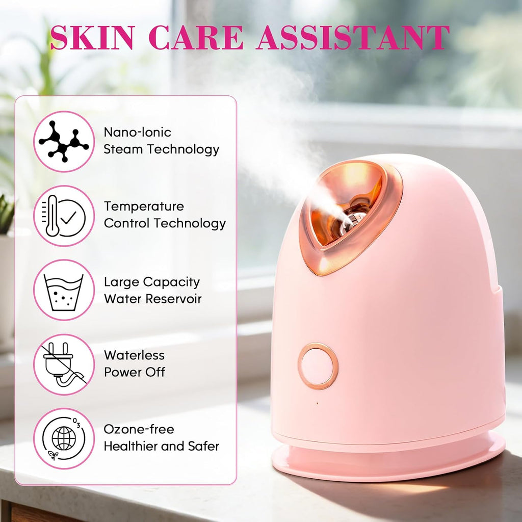 Pjordo Kit de vapor facial con 17 herramientas para el cuidado de l...