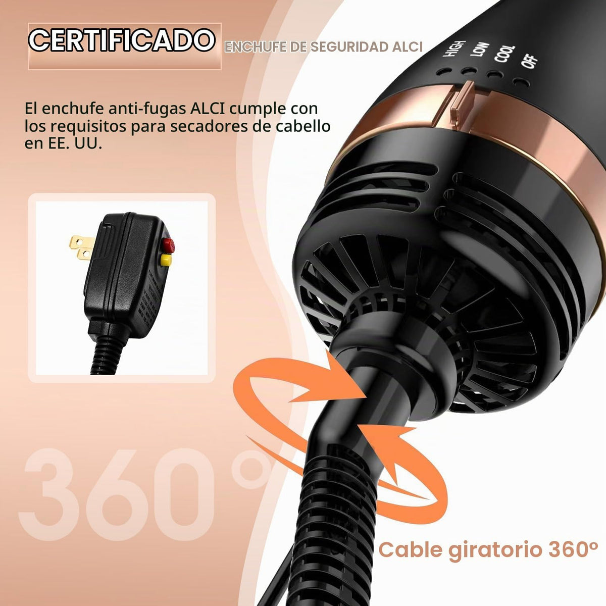 Nicebay Cepillo secador de pelo y cepillo secador multiestilizador...