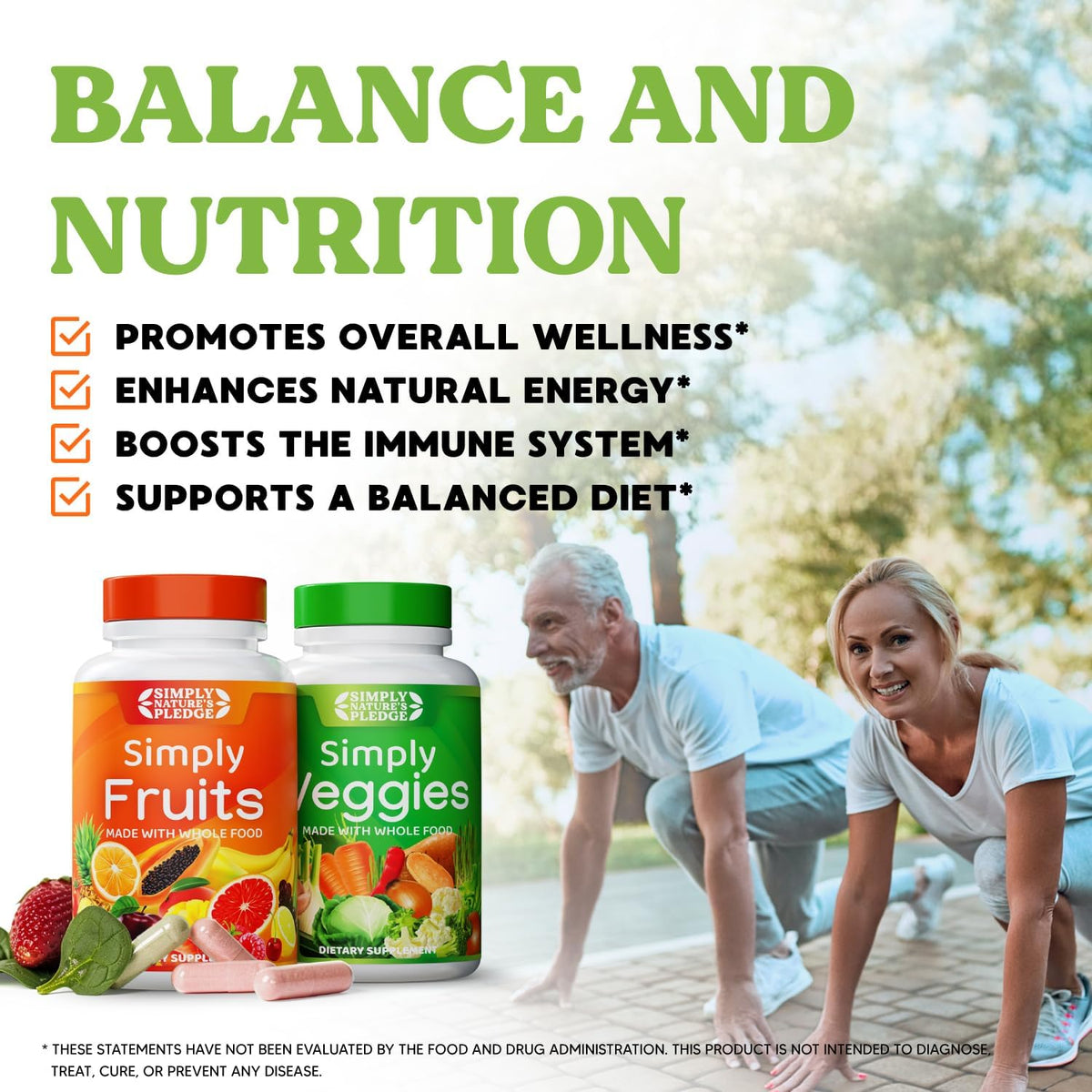Simply Nature's Pledge - Repleto de 42 frutas y verduras difere...