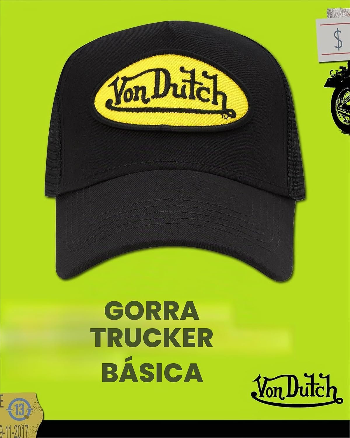 Von Dutch Gorra unisex de camionero \u2013 Gorra de béisbol retro c...