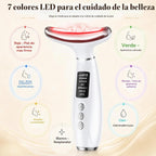 Terapia de luz roja para cara y cuello, herramienta de masajeador f...