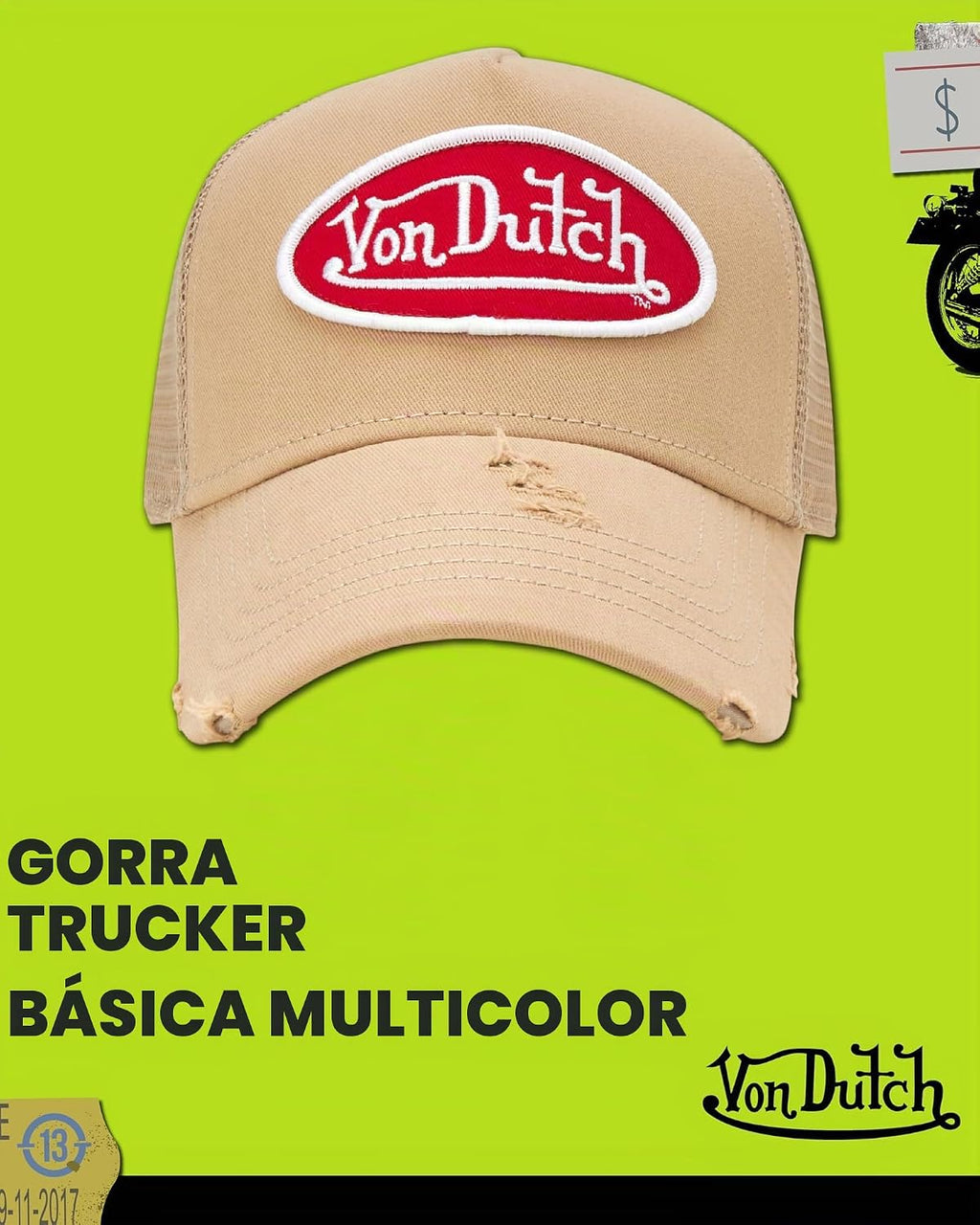 Von Dutch Gorra unisex de camionero \u2013 Gorra de béisbol retro c...