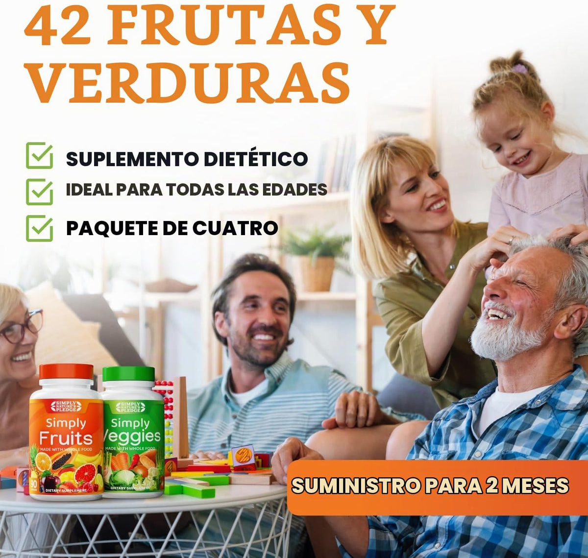 Simply Nature's Pledge Suplemento de frutas y verduras, suminis...