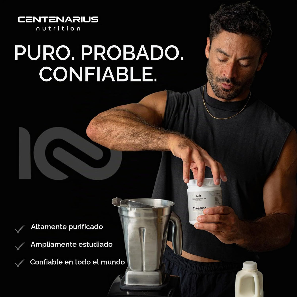 Creapure® creatina monohidrato polvo sin sabor 10.58 oz | Suplement...